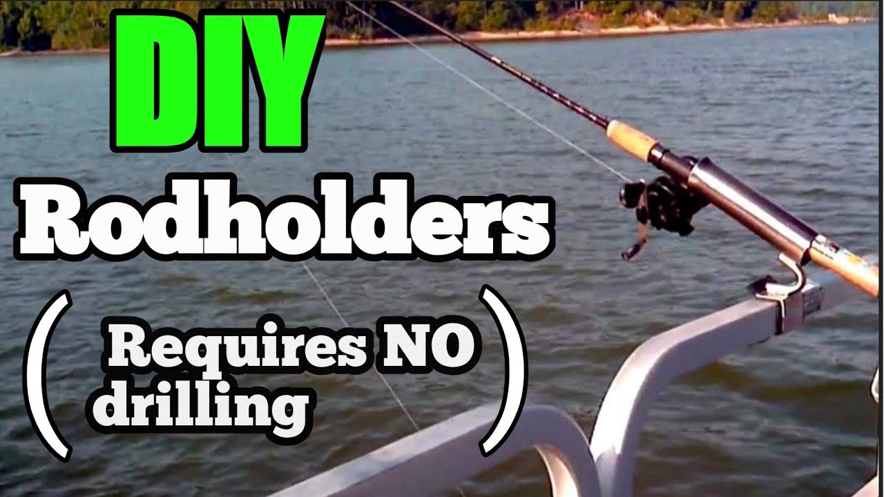 Fishing pole holder for pontoon boat