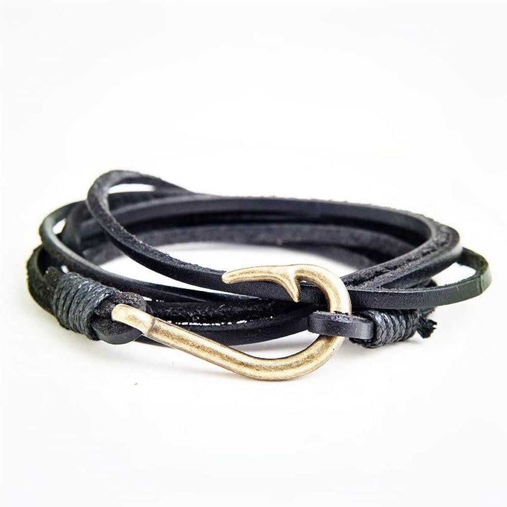 Fish hook bracelet for men