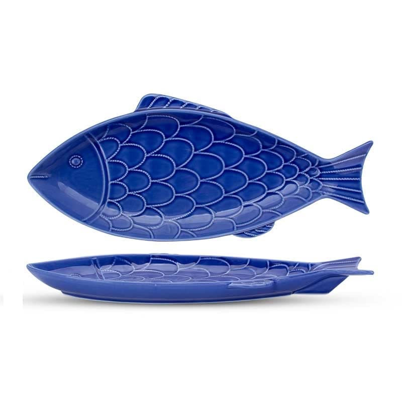 Blue fish plates