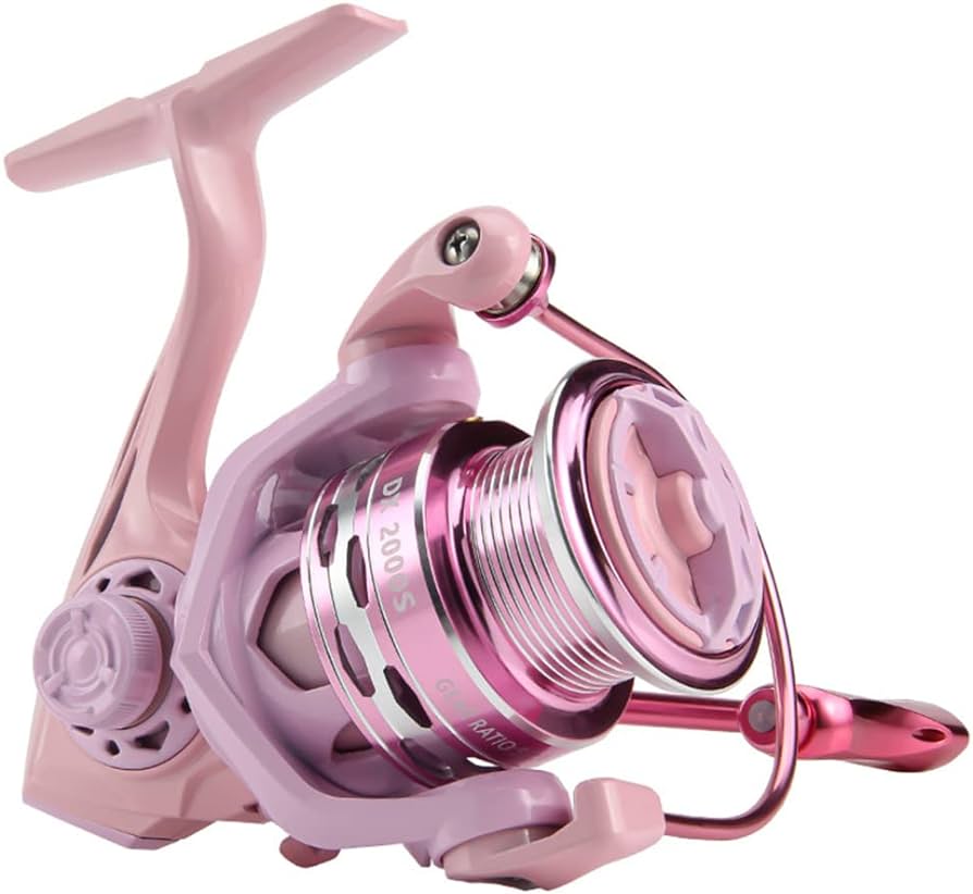 Pink fishing reel