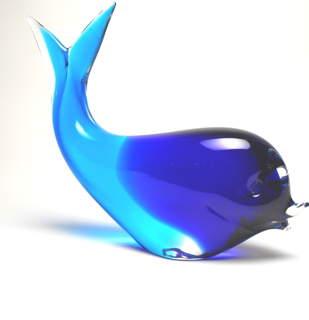 Blue murano glass fish