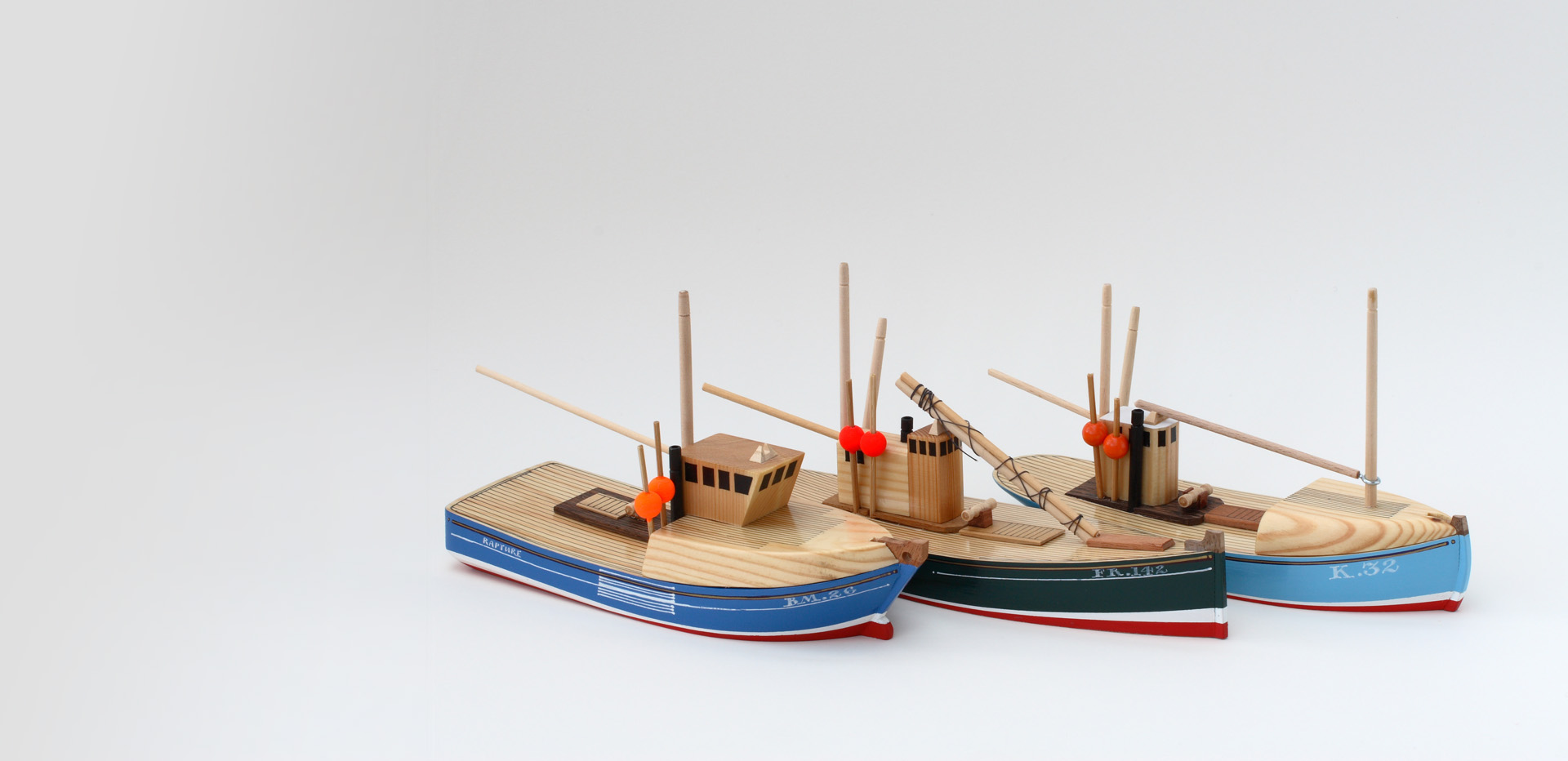 Model fishing boats