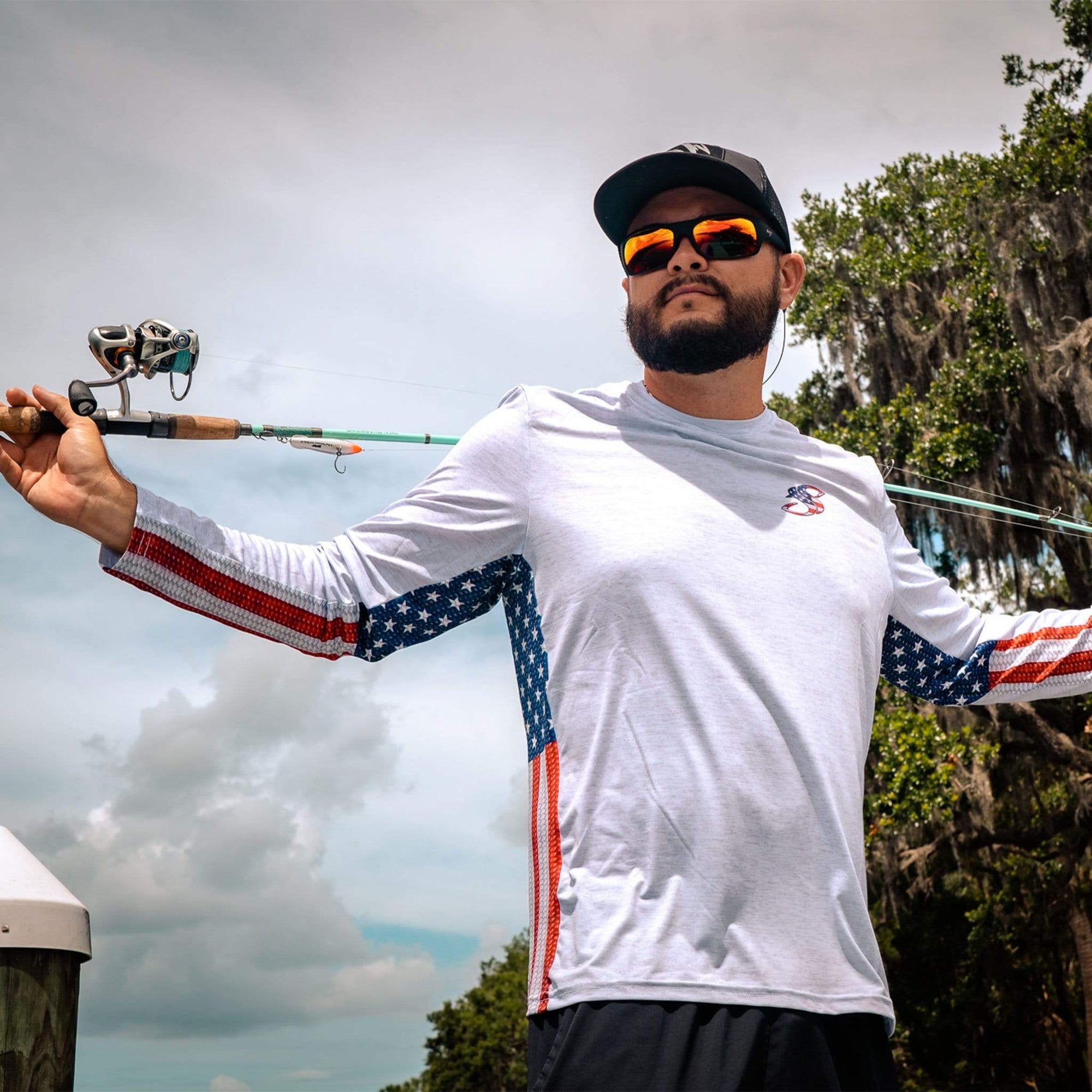 American Flag Fishing Shirt